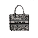 Christian Dior Embroidered Plan De Paris Small Book Tote White