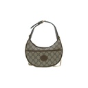 Gucci GG Half-Moon Shaped Mini Bag in Beige and Ebony 726843