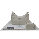 Prada  Re-Nylon Saffiano Re-Edition 2005 White Shoulder Bag