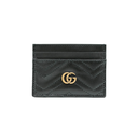 Gucci GG Matelasse Chevron Marmont Card Case Black 443127