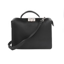 Fendi Peekaboo Medium Leather Handbag Black 7VA529