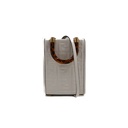 Fendi Zucca Sunshine Shopper Small Leather Handbag White
