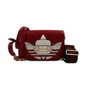 Gucci  X Adidas Textured Calfskin Web Mini Horsebit 1955 Shoulder Bag Red 658574