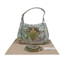 Gucci New Shangai Calfskin Tiger Savanah Small Jackie 1961 Hobo Chalky White Multicolor 636709