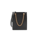 Balenciaga Logo Black Leather Small Tote Bag