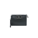 Valentino Garavani Black Leather Clutch