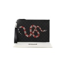 Gucci GG Supreme Monogram Kingsnake Zip Wristlet Pouch