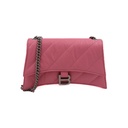 Balenciaga Crushed Calfskin Quilted Small Crush Chain Bag Sweet Pink