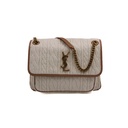 Saint Laurent Medium Niki Monogram Chain Bag Soy Milk