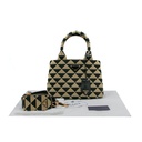 Prada Symbole Embroidered Fabric Tote Bag 1BG462