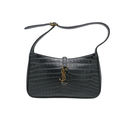 Saint Lauurent Le 5 à 7 croc-embossed leather shoulder bag