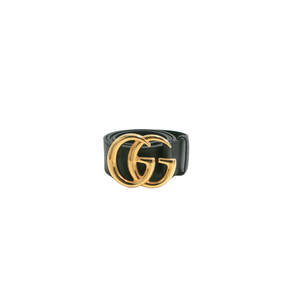 Gucci Belt with Interlocking G Buckle in Black - Size 100/40
