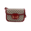 Gucci GG Supreme Horsebit 1955 PVC & Leather Shoulder Bag 602204