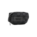 Gucci Maxi GG Logo Gray/Black Nylon Belt Bag 767934