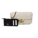 Gucci GG Marmont Leather Shoulder Bag Beige 406831