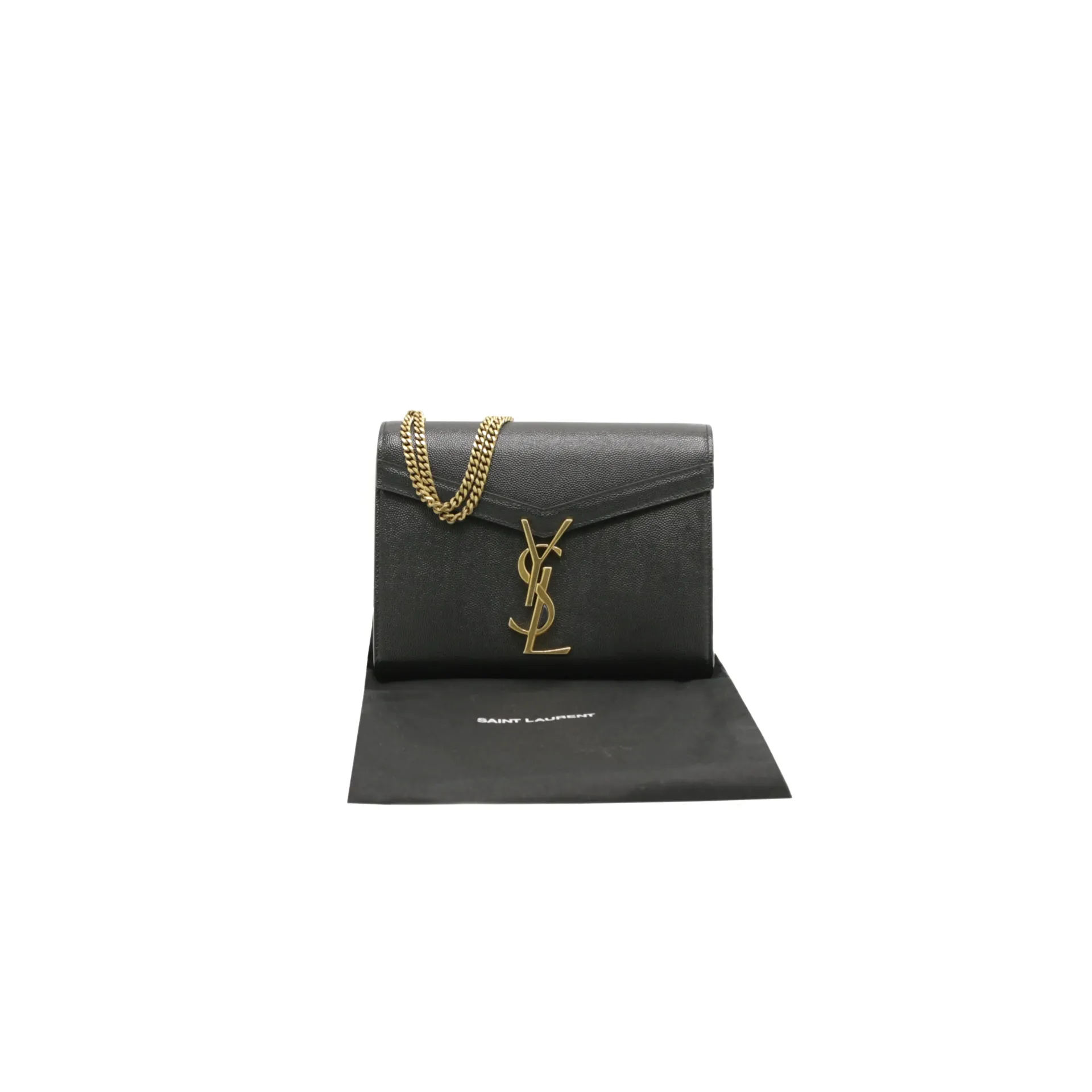 Yves Saint Laurent Uptown Wallet on Chain Black