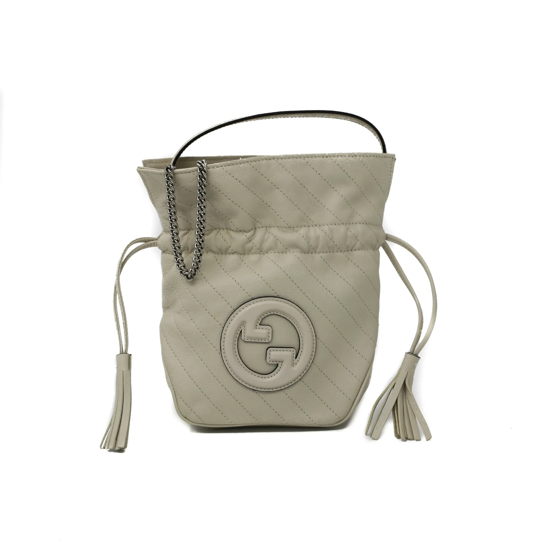 Gucci Blondie Mini Leather Bucket Shoulder Crossbody Bag Handbag in Beige 760313